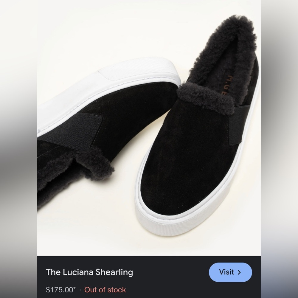 M.GEMI LUCIANO SHEARLING SLIP ON SIZE 8